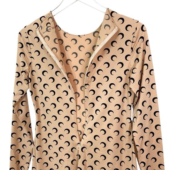 MARINE SERRE NWT Size XL Recycled Moon Jersey Catsuit SS25 Jumpsuit One Piece - Picture 7 of 13